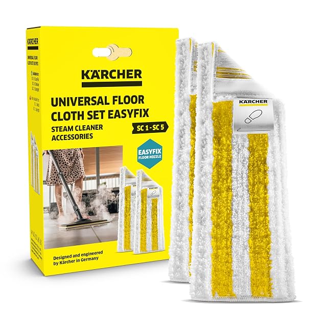 Kärcher Universal-Bodentuchset EasyFix aus Mikrofaser, zwei Tücher, Produktfoto