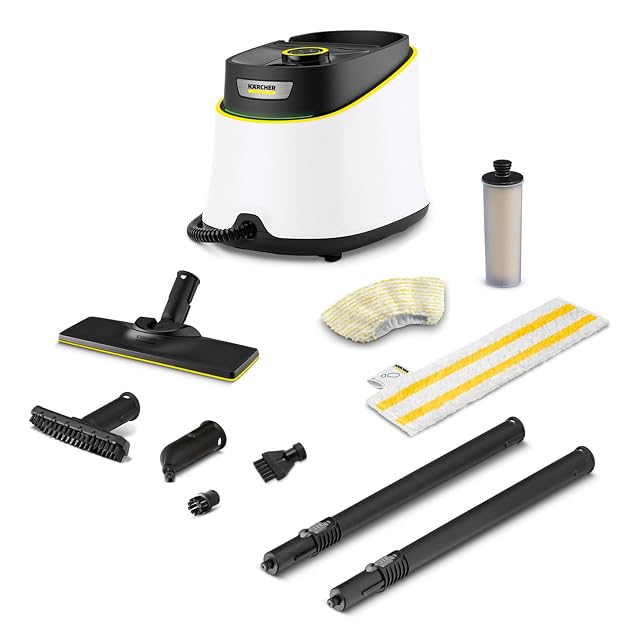 Kärcher SC 3 Deluxe Dampfreiniger mit EasyFix-Bodenset und Düsen, Produktfoto
