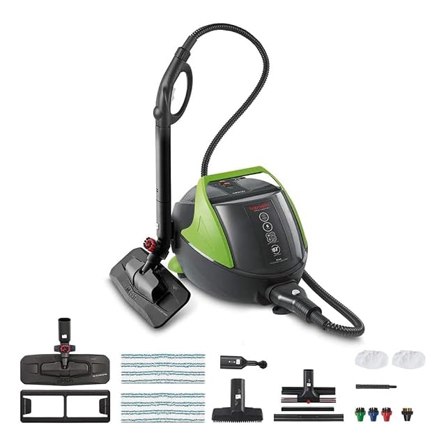 Polti Vaporetto Pro 95 Turbo Flexi Dampfreiniger mit Kessel und Vaporflexi-Bodenkopf, Produktfoto