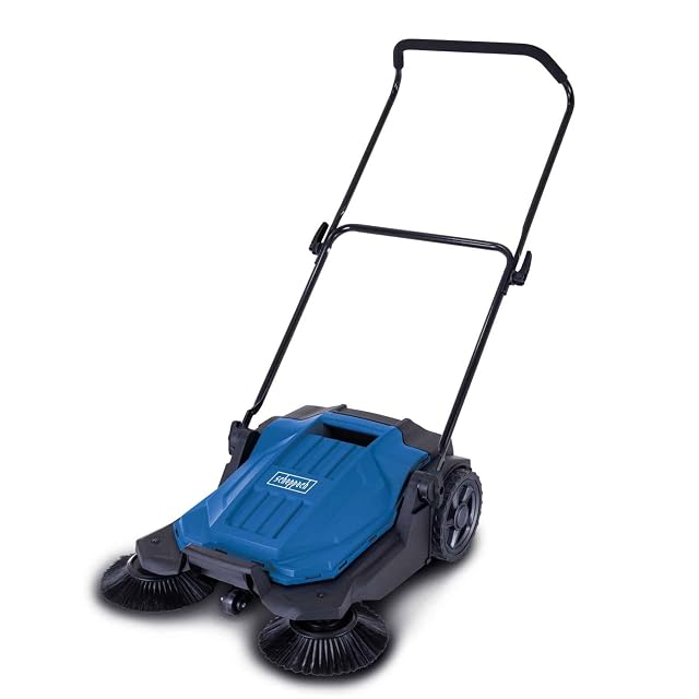 Scheppach S800 handgeschobene Kehrmaschine mit Drei-Bürsten-System und 20-Liter-Behälter, Produktfoto